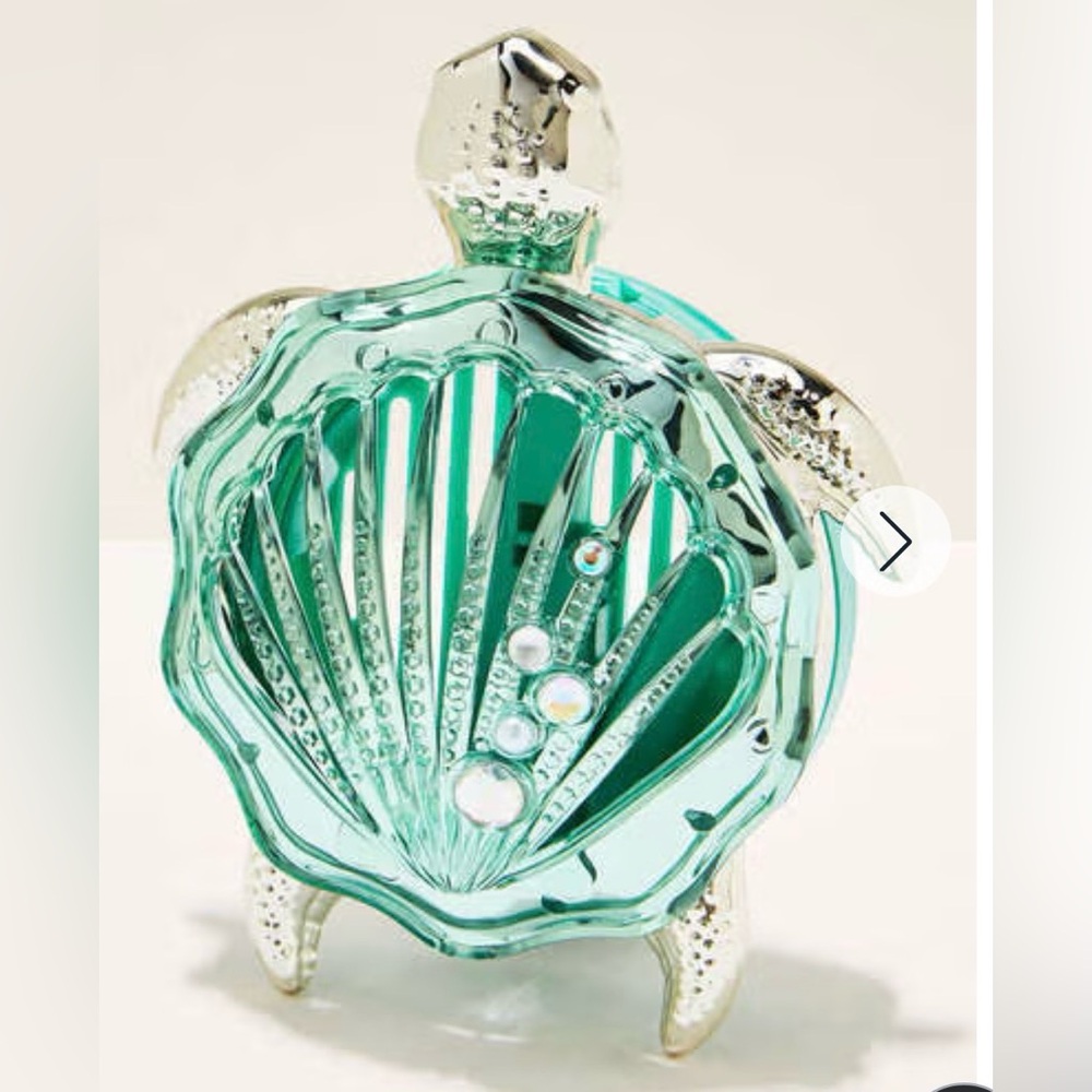 Bath & Body Works Sea Turtle Shell Holder - Silver and Green